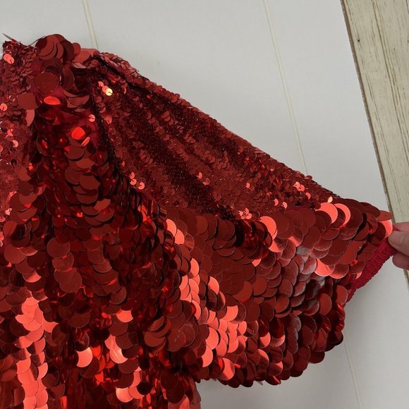Sequin Red Blouse - Picture 3 of 6